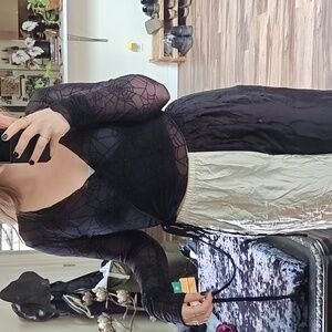 Disturbia Spider Web Wrap Top